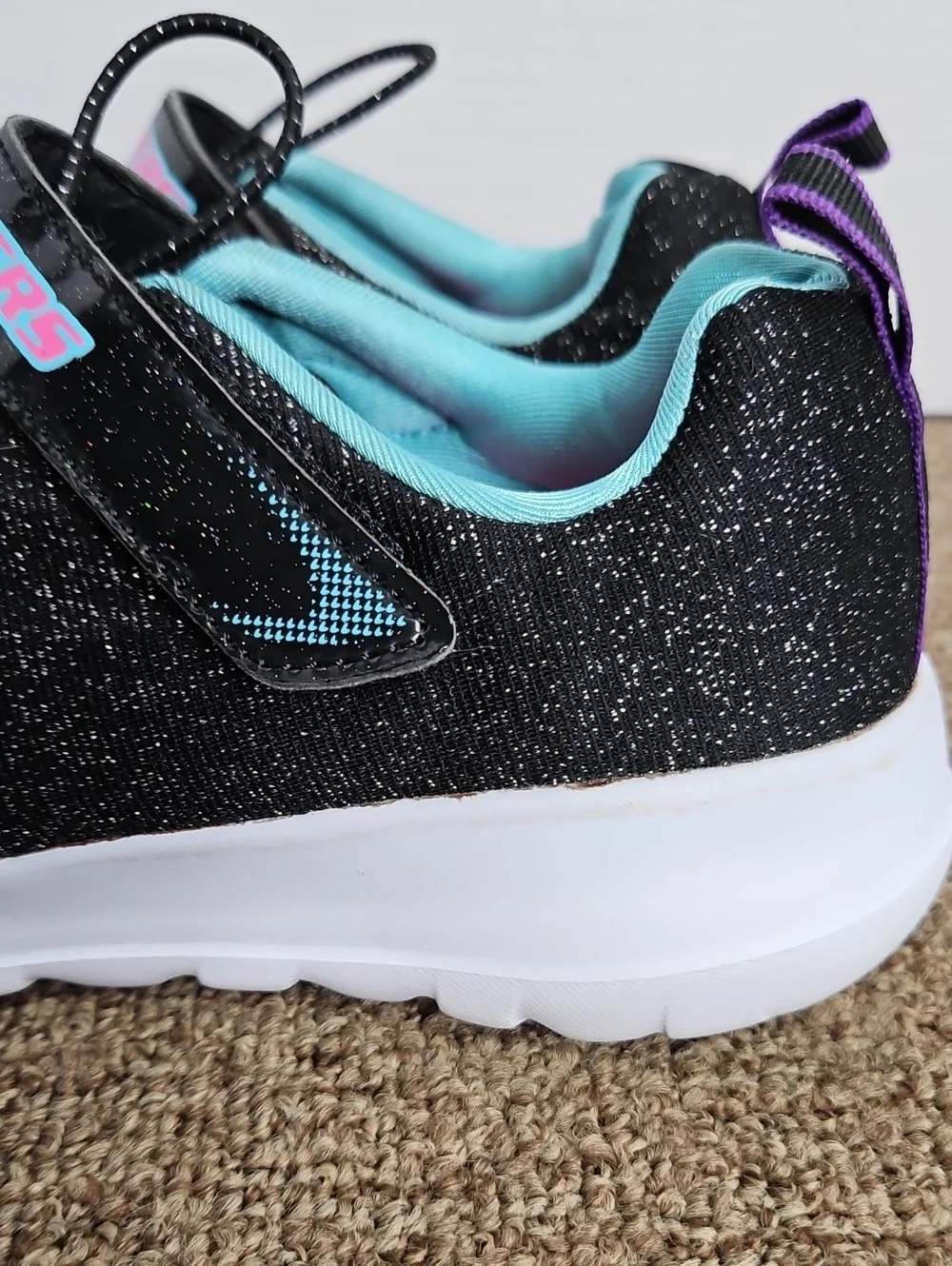 Skechers black glitter